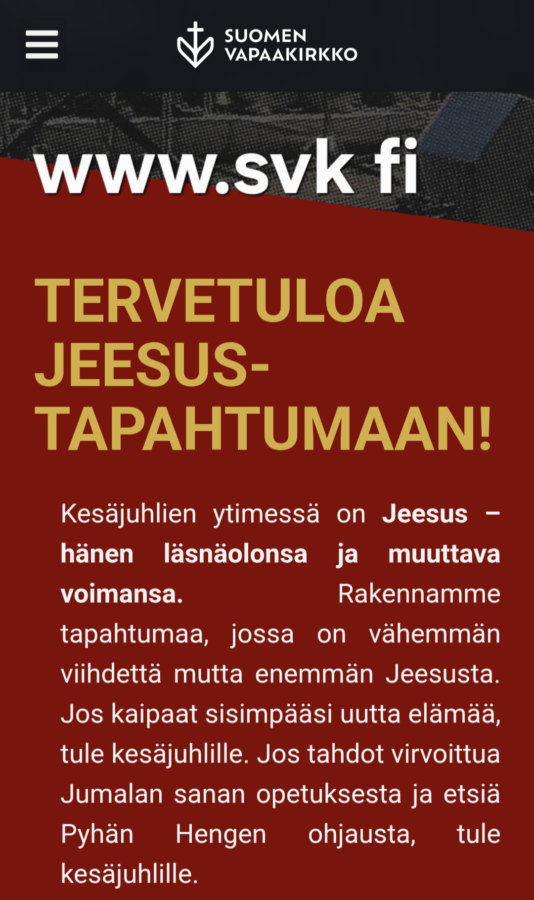 LINKKI instagram/ Suomen Vapaakirkon Kesäjuhlat 2.-7. Kesäkuuta 